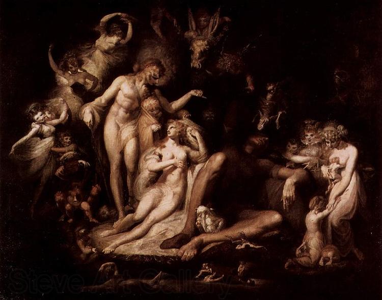 Johann Heinrich Fuseli The Awakening of the Fairy Queen Titania Norge oil painting art